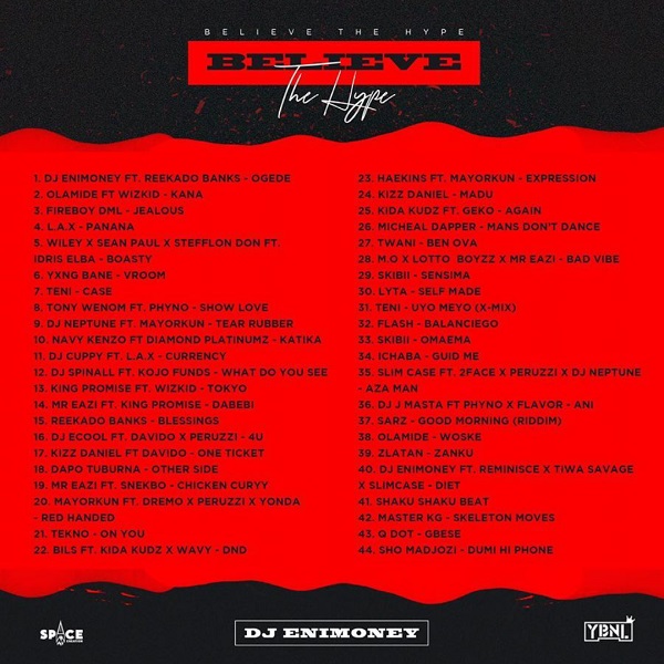 DJ Enimoney Believe The Hype Mixtape Tracklist