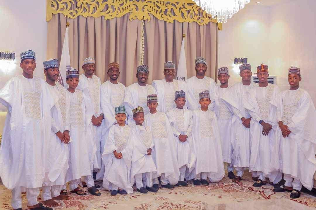 Photo of Zamfara Governor, Bello Matawalle with his sons