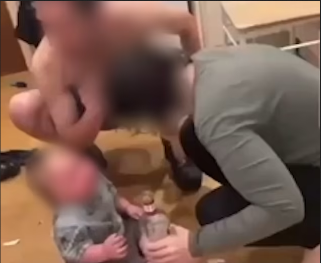 Parents arrested on suspicion of child cruelty after they were cut giving their baby a shot of vodka