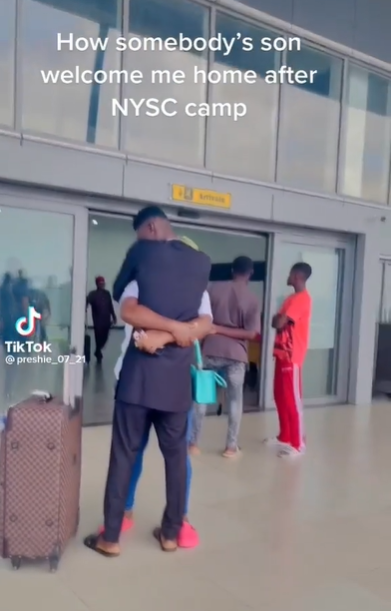 Lady shares video showing how her partner welcomed her home after NYSC