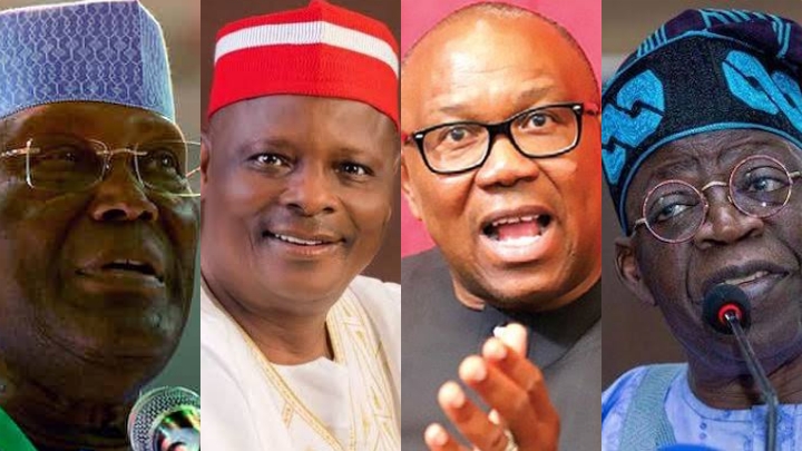 Atiku Abubakar, Rabiu Musa Kwankwaso, Peter Obi and Bola Ahmed Tinubu